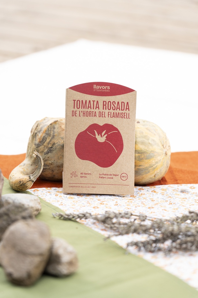 Llavors de tomata rosada de l'horta del Flamisell